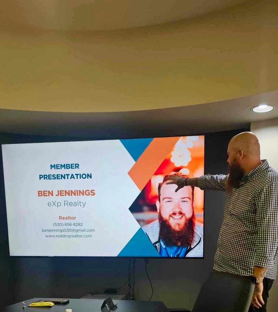 A member presentation slide introducing the week’s speaker